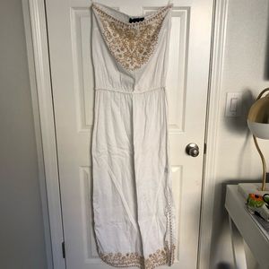 Embroidered swim cover up/maxi